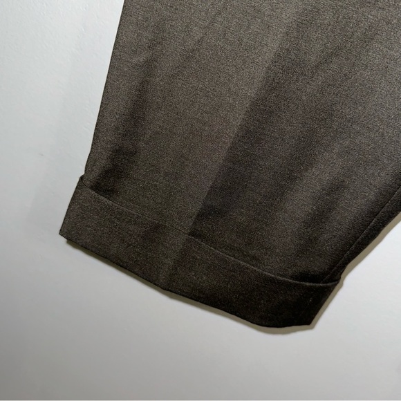 Ann Taylor Loft Cropped Dress Pants size 14 in dark green - Picture 6 of 11